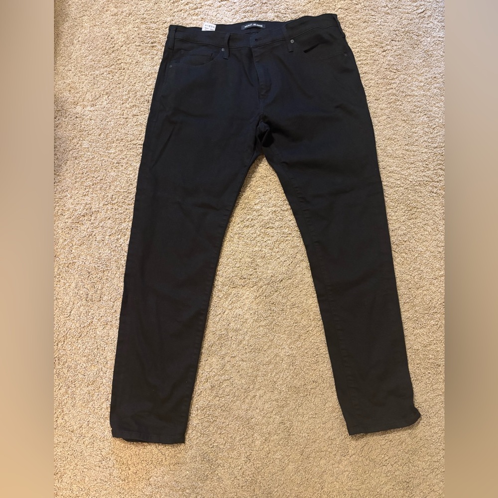 Never worn MAVI “Jake” black jeans 38x32